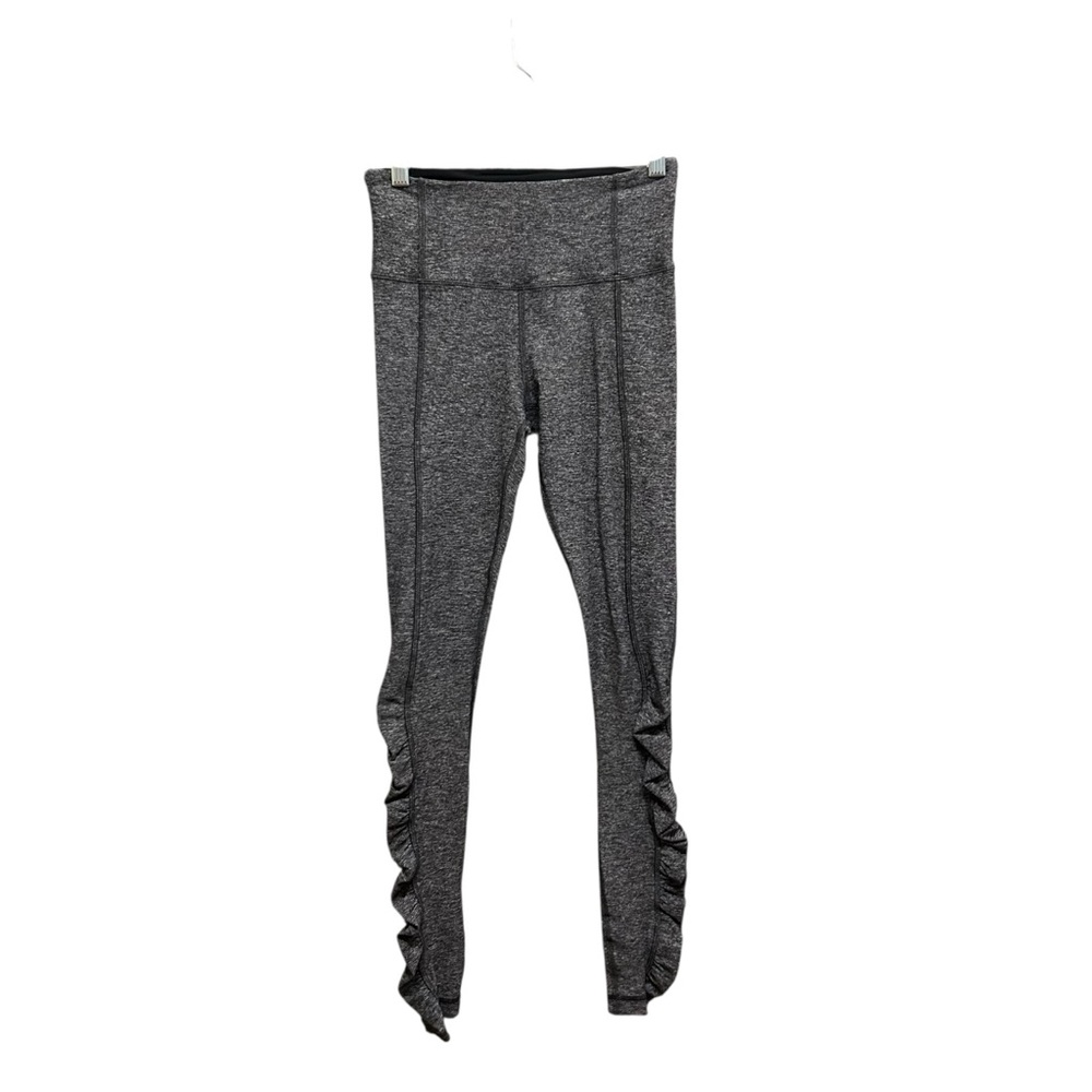 Lululemon Ruched Heathered Blue Gray Ruched Legging Size 4